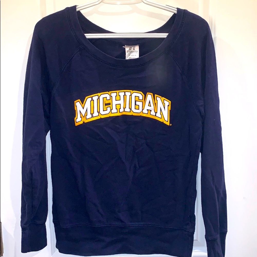 University of Michigan Off Shoulder Sweatshirt